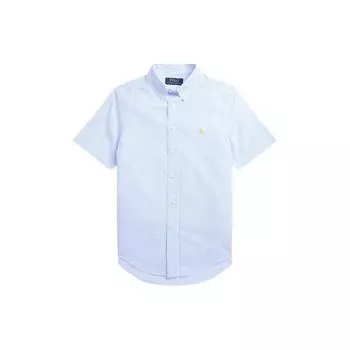 Polo Ralph Lauren Полосатый принт рубашка с коротким рукавом детские топы синий CWPOWOVY6820354-400 XL