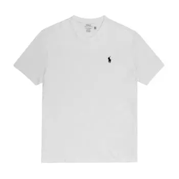 Polo Ralph Lauren Pony вышитый свитер повседневная футболка с коротким рукавом мужские футболки белые 710794518-001 L