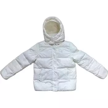 Polo Ralph Lauren Пуховик FW24 Однотонный С капюшоном Короткий На молнии Длинный рукав Детская куртка Белый 313953323-001 XL