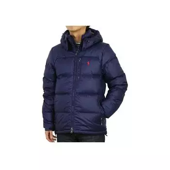 Polo Ralph Lauren пуховик однотонный с капюшоном на молнии детские куртки синий 323880419-002