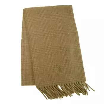 POLO RALPH LAUREN Ralph Muffler Reversible Wool Nylon Check Camel Product (Polo Lauren) Men s Women s [Item]