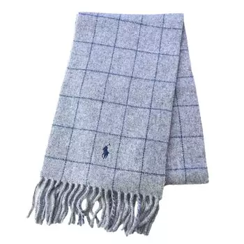 Polo Ralph Lauren Reversible Check Muffler Made in Italy PC0743 Gray Classic Gray Hthr Men Women Women [Товар]