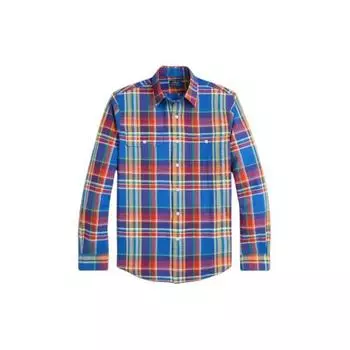 Polo Ralph Lauren рубашка на пуговицах с длинным рукавом в клетку мужские рубашки синего цвета MNPOWOV16823-431 S