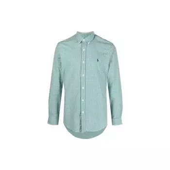 Polo Ralph Lauren Рубашка с длинным рукавом на пуговицах, вышитый логотип «гусиная лапка», мужская, рубашки, сосна-белый 710859882-008 S