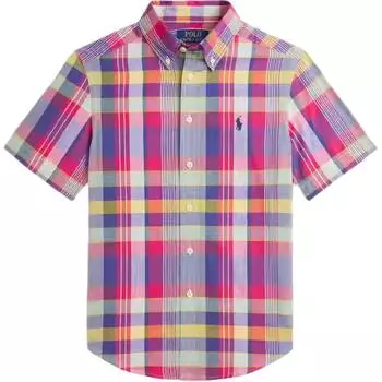 Polo Ralph Lauren Рубашка с коротким рукавом хлопковая клетчатая детская топы многоцветный CWPOWOVY6820571-999 L