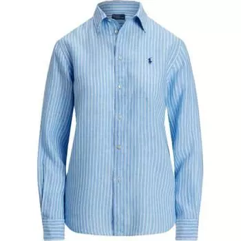 Polo Ralph Lauren Рубашка в полоску на пуговицах с длинным рукавом Женские рубашки Синий 211970691004 L