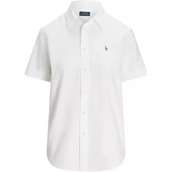 Polo Ralph Lauren Рубашка женская оксфордская прямого кроя с коротким рукавом Белая 211975481-002 XS