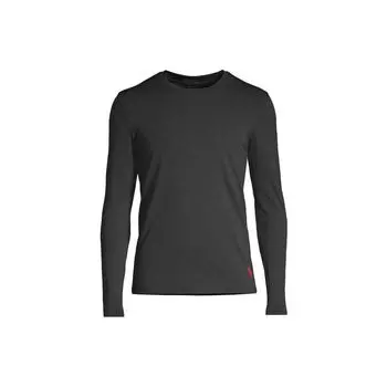 Polo Ralph Lauren Slim Fit Crew Neck Logo Long Sleeve T Shirt Men tops Black 714899681-001 L