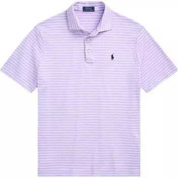 Polo Ralph Lauren Slim Fit Полосатая рубашка поло с коротким рукавом Мужские топы Powder 710969622-002 S