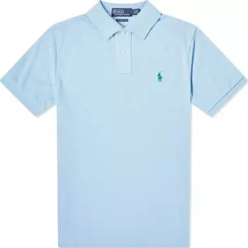 Polo Ralph Lauren Small Pony вышитая повседневная рубашка поло с коротким рукавом мужская синяя 710751221-004 XXL
