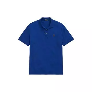 Polo Ralph Lauren Solid Cotton Slim Fit Polo Shirt Short Sleeve Men tops Blue MNPOKNI1N821590-400 XS