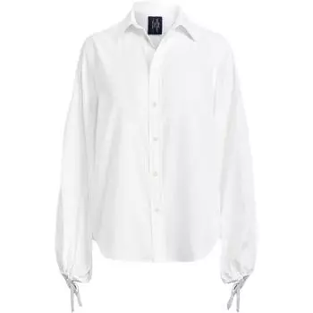 Polo Ralph Lauren Solid Cuff Tie рубашка с длинным рукавом женские рубашки белые 211857005-001 M