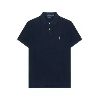 Polo Ralph Lauren Solid Logo Embroidered Casual Pullover Polo Shirt Men tops Navy-Blue 710680784-012 S