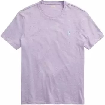 Polo Ralph Lauren Solid Logo Embroidered Slim Fit Crew Neck Short Sleeve T Shirt Men tops Purple MNPOTSH1N821201-500 S