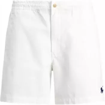 Polo Ralph Lauren Solid Logo Lace-Up Fitted Three Quarter Casual Shorts Men shorts White MNPOSHO14G20012-100 S