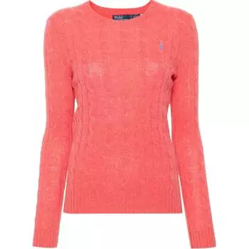 Polo Ralph Lauren Solid Logo Pattern Crew Neck Pullover Long Sleeves Sweeper Womens sweater Pink 211910421-024 M