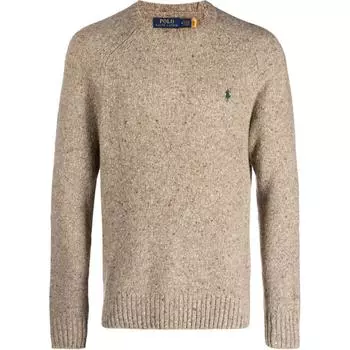 Polo Ralph Lauren Solid Logo Print Crew Neck Pullover свитер мужской свитер хаки 710918135-002 L