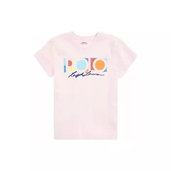 Polo Ralph Lauren Solid Logo Print Crew Neck Short Sleeve T Shirt Women Tops Pink WMPOKNINCU20412-650 XS
