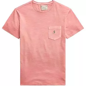 Polo Ralph Lauren Solid Logo Small Pony вышитая футболка Slim Fit с коротким рукавом мужские топы светло-красный MNPOTSH1N820763-650 S