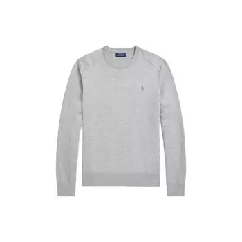 Polo Ralph Lauren Solid Logo Вышитый круглый вырез свитер мужской свитер серый MNPOSWE16820874-020 XL