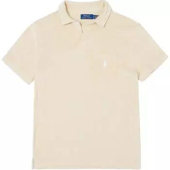 Polo Ralph Lauren Solid Logo Вышитый махровый тканевый поло с коротким рукавом Мужская рубашка поло бежевый 710937319-002 L