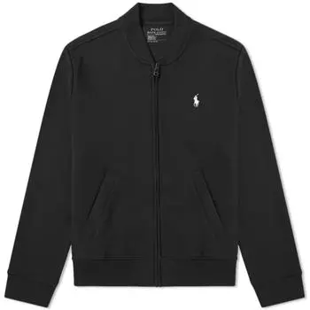 Polo Ralph Lauren Solid Logo Вышитый Молния Повседневная Длинный Рукав Куртка Мужские Куртки Черный 710652945-001 S