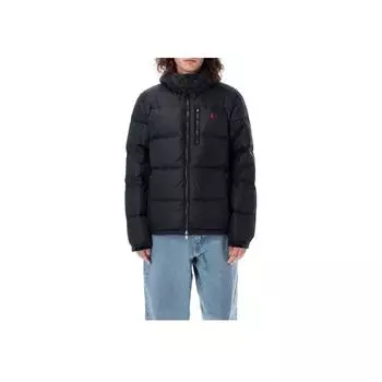Polo Ralph Lauren Solid Logo Вышитый Молния Капюшон Длинный Рукав Пуховик Мужские куртки Черный 23A710810936N-001 XXL