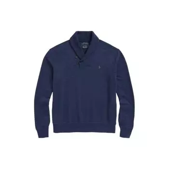 Polo Ralph Lauren Solid Logo Вышитый однотонный трикотажный свитер с круглым вырезом Мужской свитер Темно-синий MNPOKNI16822215-410 XL