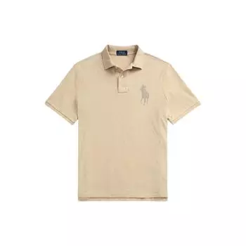 Polo Ralph Lauren Solid Logo Вышитый Повседневный Короткий Рукав Поло Рубашка Мужская Топы Пляжно-Бежевый MNPOKNI1N822752-250 M