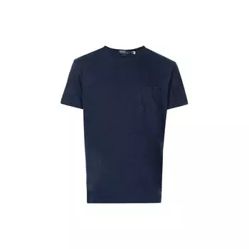 Polo Ralph Lauren Solid Pocket Crew Neck Short Sleeve T Shirt Men Tops Navy-Blue 710850861-008 XS