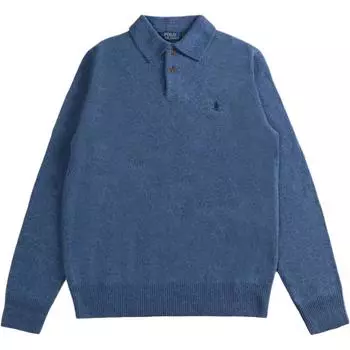 Polo Ralph Lauren Solid с длинным рукавом Поло Рубашка мужская топы Синий 710955908-001 XL