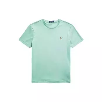 Polo Ralph Lauren Solid Slim Fit Logo Crew Neck Short Sleeve T Shirt Men tops Green MNPOTSH1N821876 S
