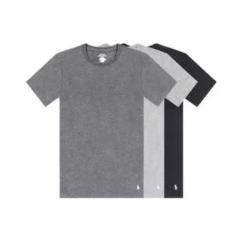 Polo Ralph Lauren Solid свободный крой круглый вырез короткий рукав футболка комплект из трех мужских топов NWCNP3-AROB M