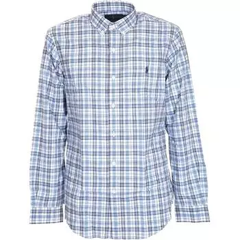 Polo Ralph Lauren Ss21 Logo Polo Shirt Long Sleeve Men Shirts Blue 710833981-005 XL