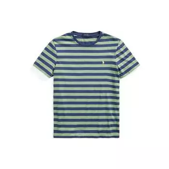 Polo Ralph Lauren SS22 Футболка мужская с коротким рукавом, облегающего кроя, однотонная, вязаная, зеленый MNPOTSH1N821138-300 XS