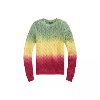 Polo Ralph Lauren SS22 Gradient Cable Knit Long Sleeve Sweeper Womens Sweeper Multicolor WMPOSWENC020338-999 XS
