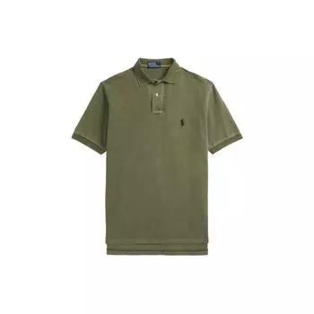 Polo Ralph Lauren SS22 Хлопковая однотонная рубашка поло с коротким рукавом Мужские топы Зеленый MNPOKNI1N821565-300 M