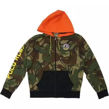 Polo Ralph Lauren Ss22 Камуфляжная пони вышитая толстовка с капюшоном и длинным рукавом Мужская толстовка зеленая 710766941-001 M