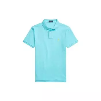 Polo Ralph Lauren SS22 Logo Однотонная рубашка поло с коротким рукавом Мужские топы Синий MNPOKNI1N821717-400 XS