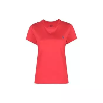 Polo Ralph Lauren SS22 Логотип Вышитый Хлопок Короткий Рукав Футболка Женские Топы 211847073-012