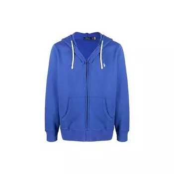 Polo Ralph Lauren Ss22 Логотип Вышитый Однотонный Молния Толстовка Мужские Толстовки Синий 710813297-013 XS