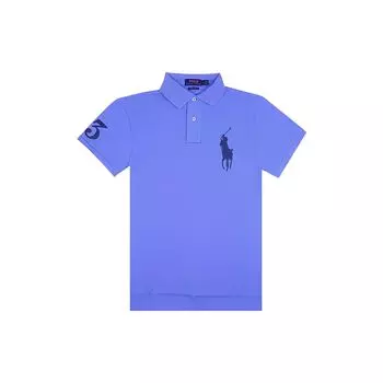 Polo Ralph Lauren SS22 Логотип Вышитый Повседневный Короткий Рукав Поло Рубашка Мужская Топы Синий 710697457-029 S