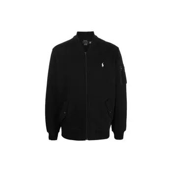 Polo Ralph Lauren Ss22 однотонная бейсбольная куртка с длинным рукавом мужская куртка черная 710881521-002