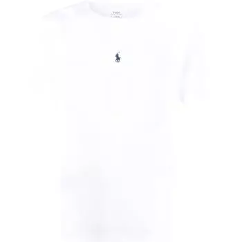 Polo Ralph Lauren Ss22 однотонная футболка с круглым вырезом и коротким рукавом для мужчин, белые 710839046-002 M