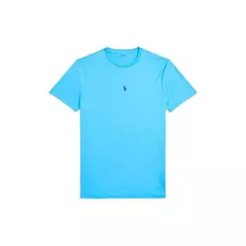 Polo Ralph Lauren Ss22 однотонная футболка с вышитым логотипом из хлопка с круглым вырезом и коротким рукавом, мужские топы, синяя MNPOTSH1N821385-400 S