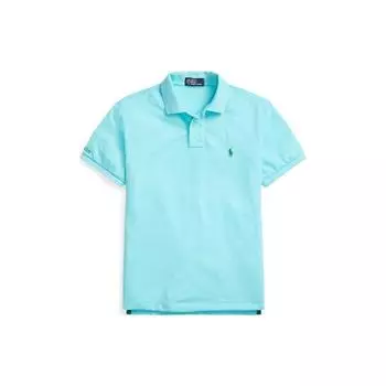Polo Ralph Lauren Ss22 Однотонная рубашка поло с коротким рукавом и вышитым логотипом, мужские топы синего цвета MNPOKNI1N821689-400 XS