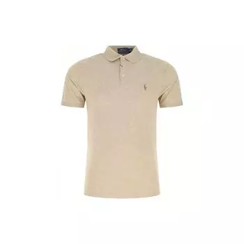 Polo Ralph Lauren Ss22 Однотонная рубашка поло с коротким рукавом и вышитым логотипом, мужские топы цвета хаки 710704319-068 M