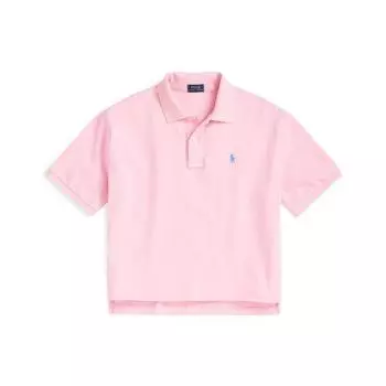 Polo Ralph Lauren Ss22 Однотонная вышитая логотипом футболка поло с коротким рукавом Женские топы Розовый WMPOKNINCU20382-650 M