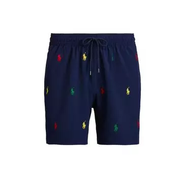 Polo Ralph Lauren Ss22 однотонные вышитые пляжные повседневные шорты для мужчин темно-синие MNPOSWM17620213 S
