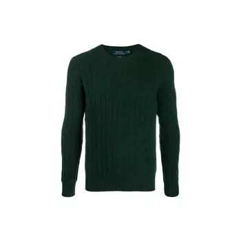 Polo Ralph Lauren SS22 однотонный свитер толстой вязки мужской свитер зеленый 710775749-019 XL